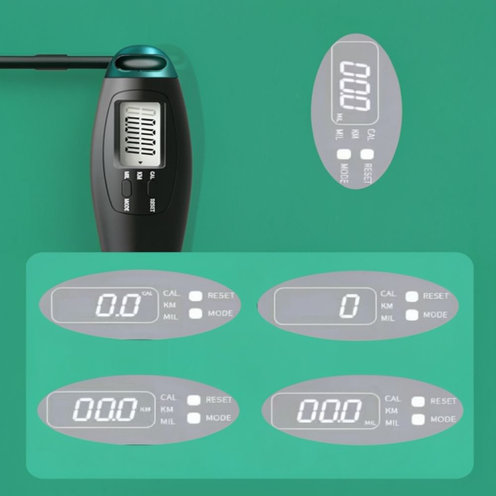 Smart Jump Rope Digital Counter - Digitaal slim springtouw met gewogen balletjes,