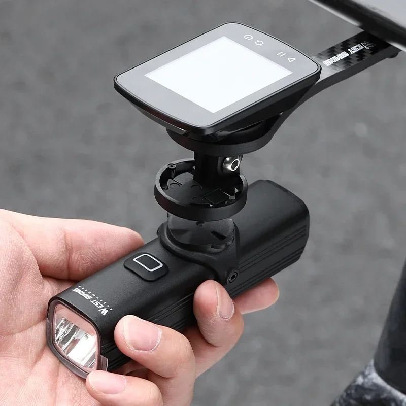 Rechargeable Bicycle Headlight 1000 Lumen - WEST BIKING Fietskoplamp met snelkoppeling, 1000