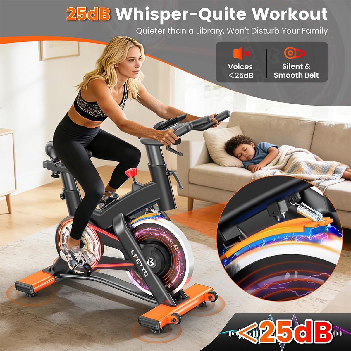 Pooboo hometrainer, magnetisch - Exercise Bike Magnetic Resistance recensie en prijs