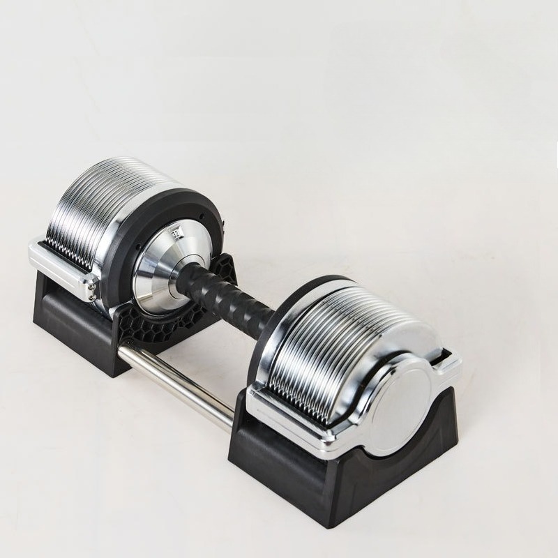 32 kg per dumbbell, zilverkleu - Adjustable Dumbbell Pair 40Kg recensie en prijs