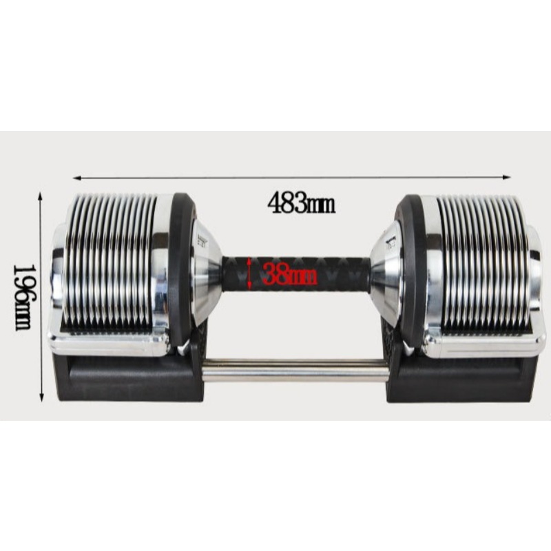 32 kg per dumbbell, zilverkleu - Adjustable Dumbbell Pair 40Kg recensie en prijs